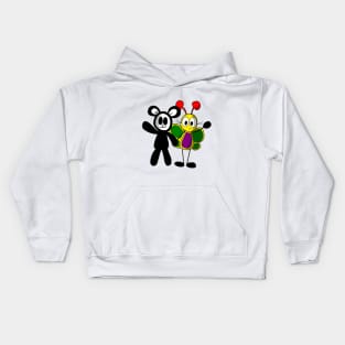 Baby Lamb and Belle Waving Kids Hoodie